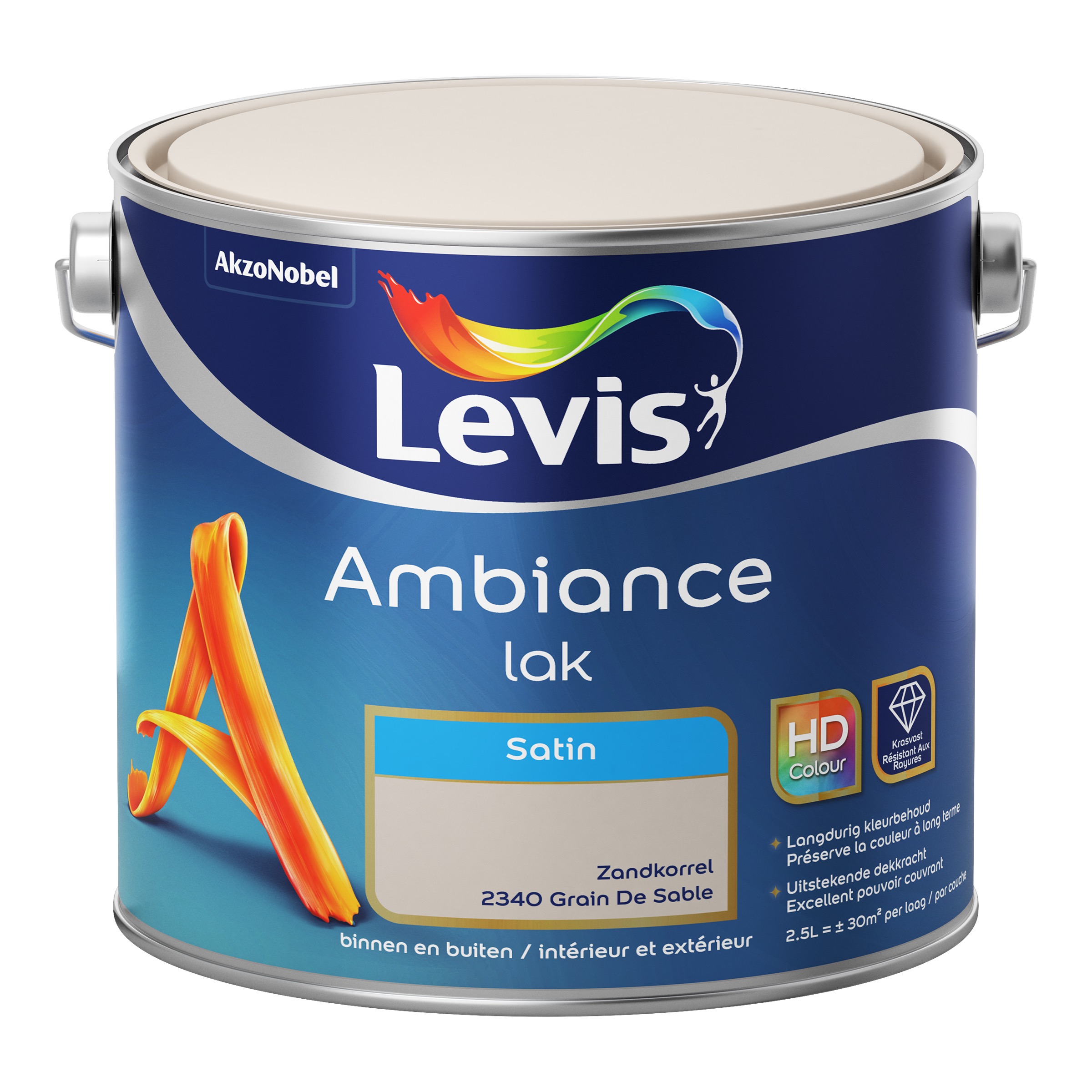 Lak Ambiance Satin Zandkorrel 2,5 L
