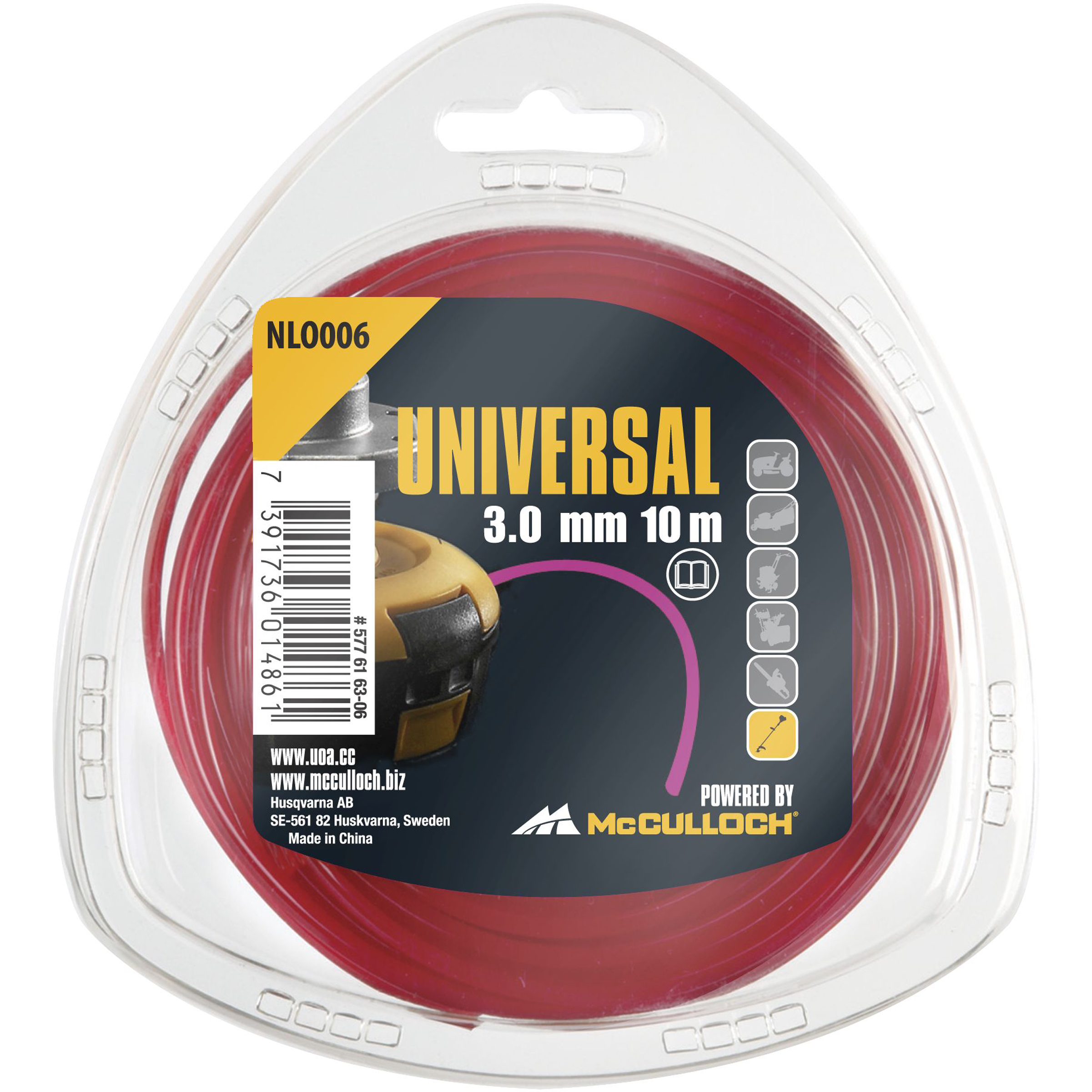 NYLON DRAAD ROOD 3MMX10M