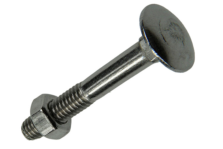 Houtbouten+moeren Roestvrijstaal M6x40mm - 4st