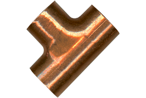 T-STUK 90° 15 MM FFF KOPER