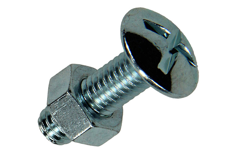 Kachelbouten+moeren Verzinkt M6x20mm - 9st