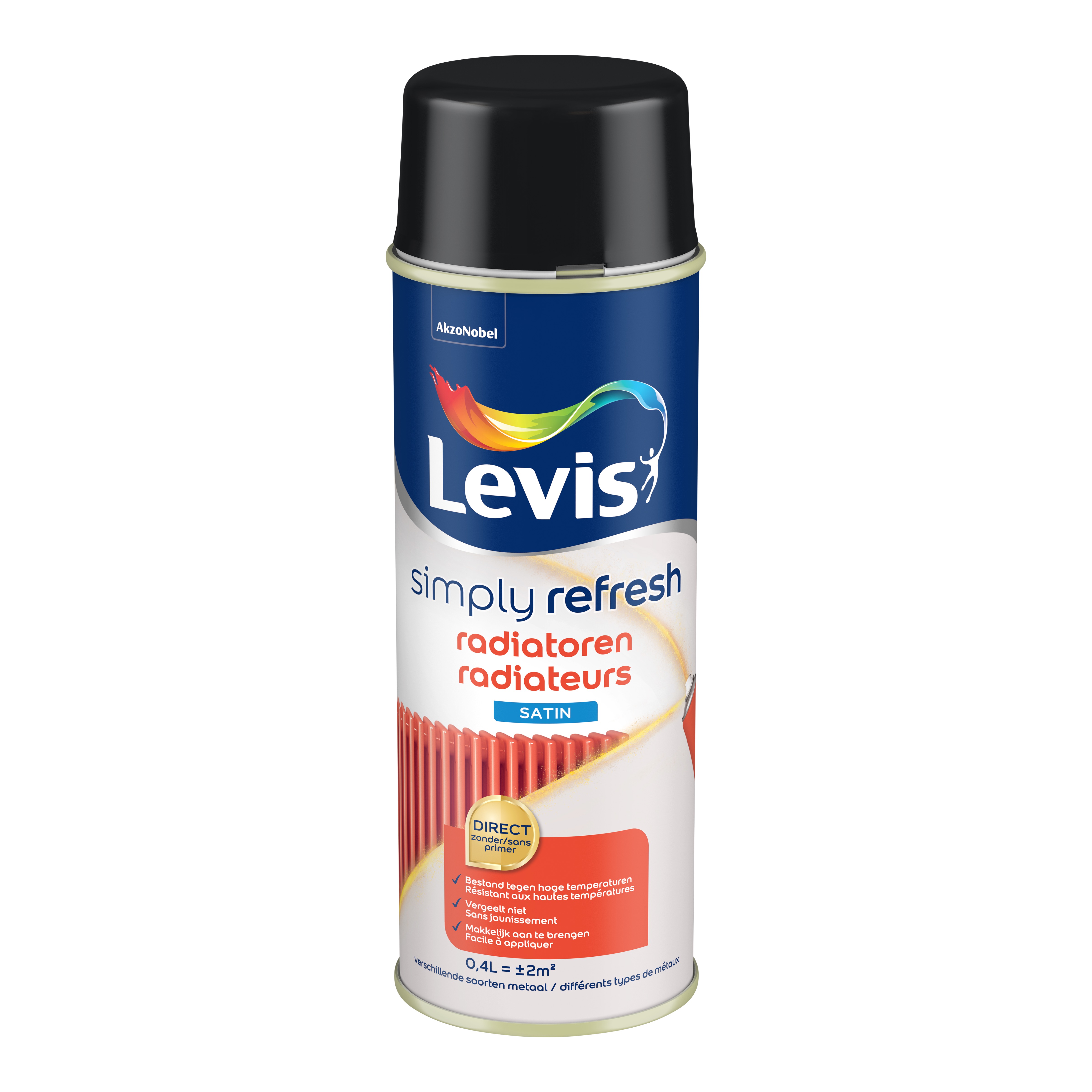 Metaalverf Simply Refresh Radiatoren Satin Black 400 Ml