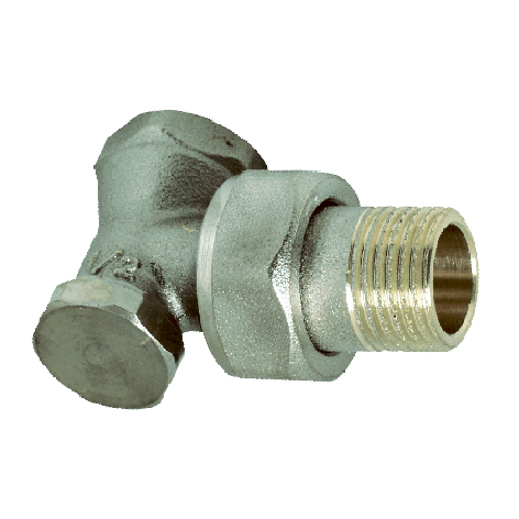Regelbare Radiatorkoppeling 1/2'' Haaks Messing