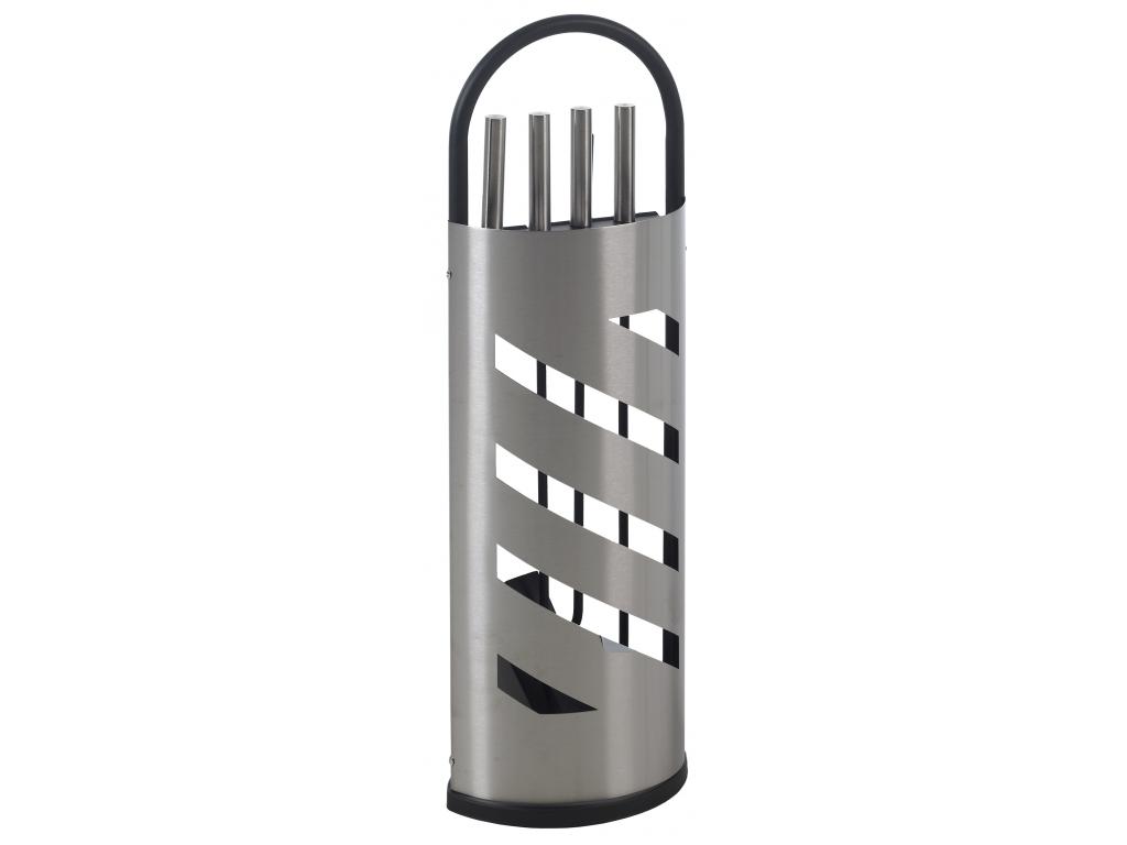 SERVITEUR DE CHEMINÉE TAMBORA 5 PCS INOX H. 67CM