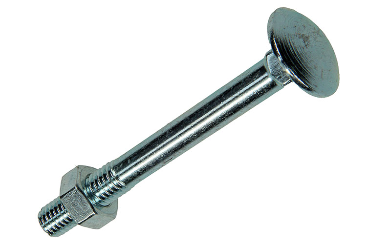 Houtbouten+moeren Verzinkt M8x70mm - 3st